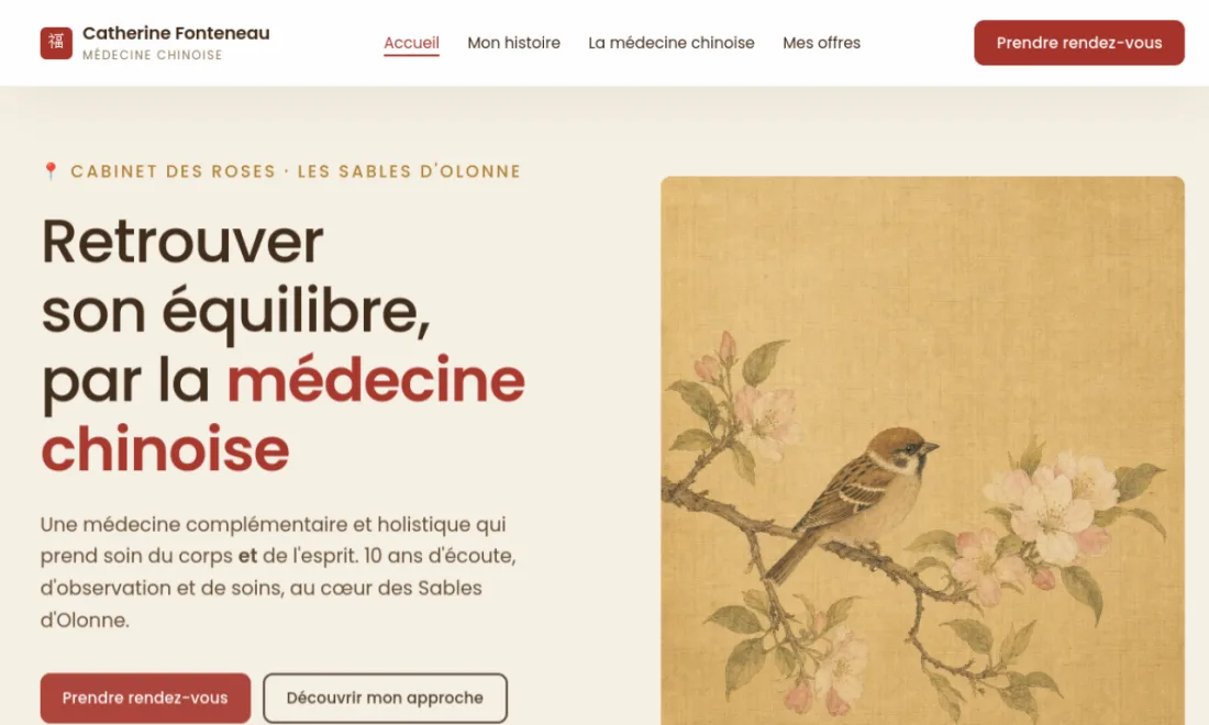 Site web de Catherine Fonteneau, praticienne en médecine chinoise