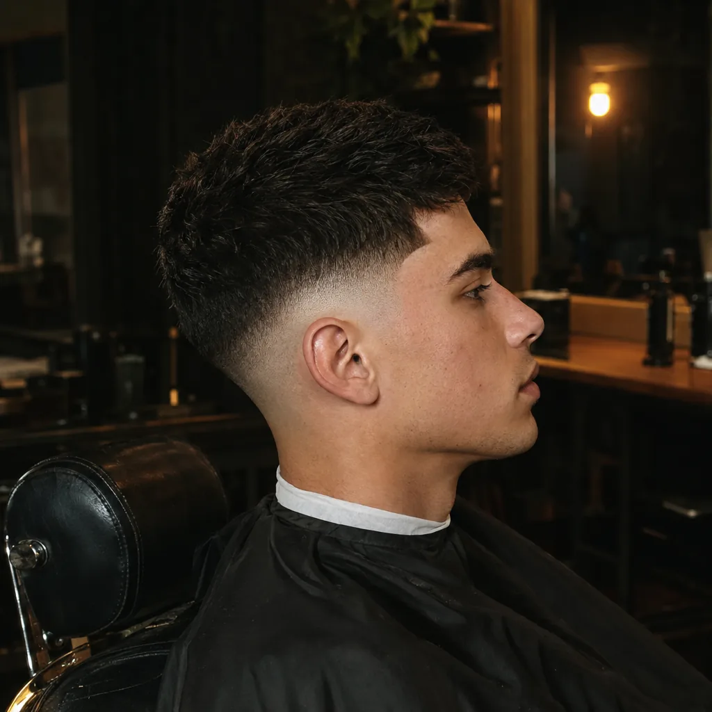 Coupe homme avec un dégradé net