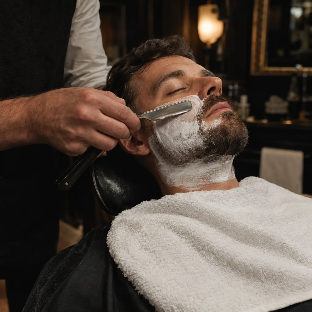 Rasage traditionnel au coupe-chou