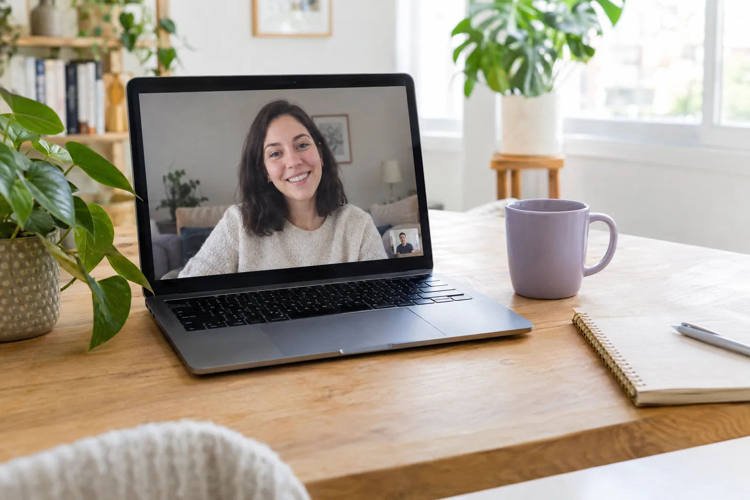 Une séance de coaching en visioconférence